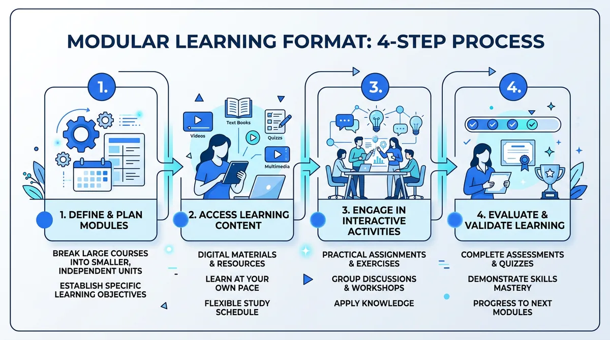 Формат обучения — модульная структура и подача информации